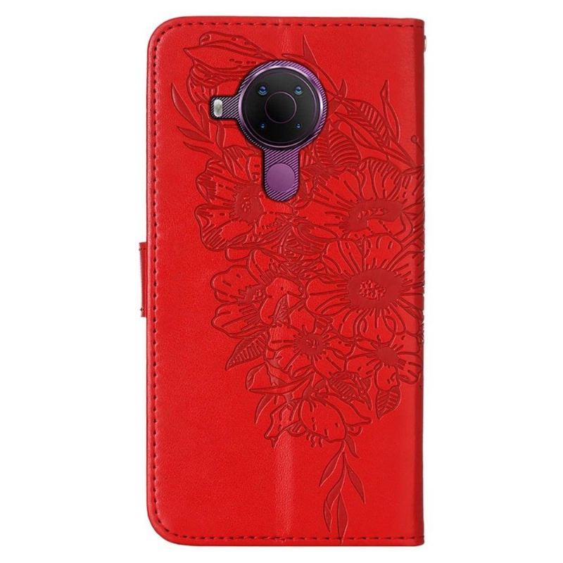 Flip Case Für Nokia 3.4 / Nokia 5.4 Schmetterlingsblumen-kartenhalter