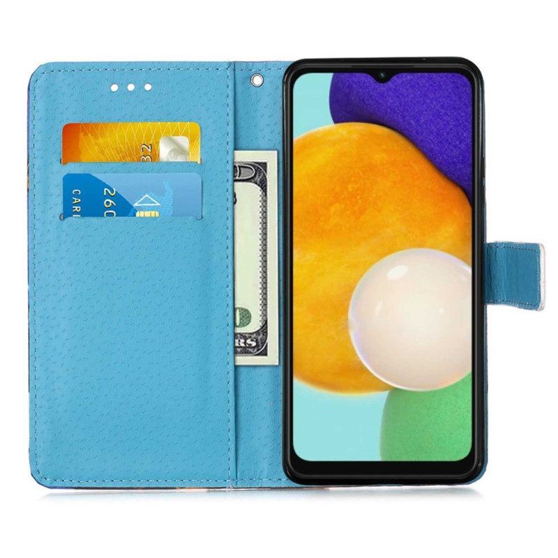 Flip Case Für Samsung Galaxy A54 5G Eiffelturm-schmetterlinge