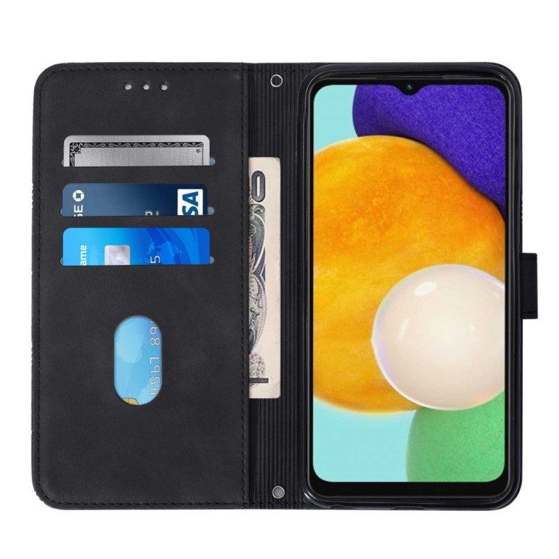 Flip Case Für Samsung Galaxy A54 5G Mit Kordel Riemendreiecke