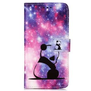 Flip Case Für Samsung Galaxy A54 5G Mit Kordel Schlüsselband Galaxy Panda