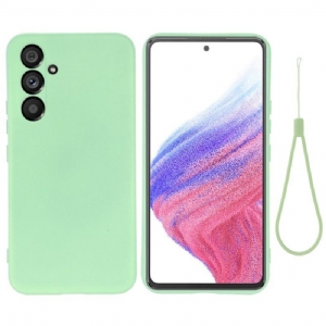 Handyhülle Für Samsung Galaxy A54 5G Flüssigsilikon Mit Lanyard