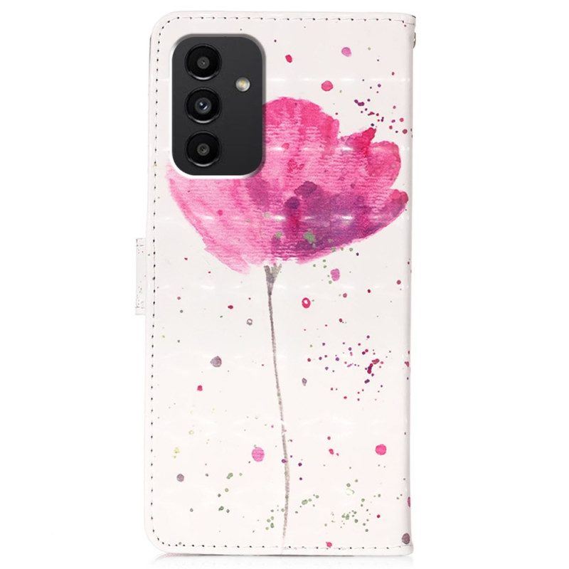 Hülle Lederhüllen Für Samsung Galaxy A54 5G Tigermohn-lanyard