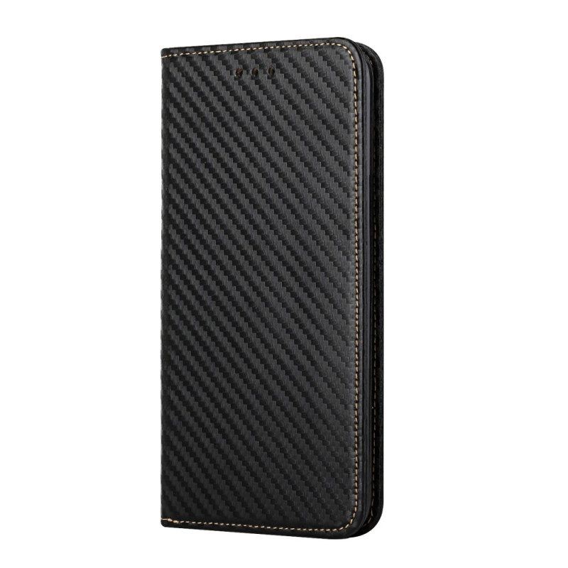 Schutzhülle Für Samsung Galaxy A54 5G Mit Kordel Flip Case Riemchen-carbonfaser-stil