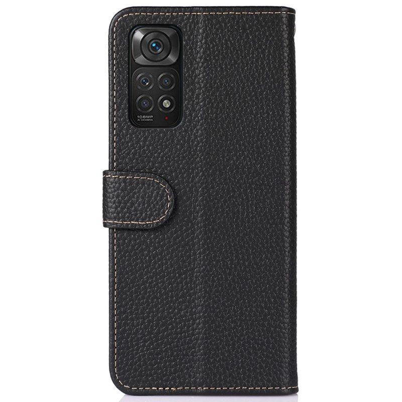 Flip Case Für Xiaomi Redmi Note 11 / 11S Khazneh Litschi-leder