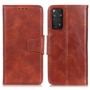 Flip Case Für Xiaomi Redmi Note 11 / 11S Flip Case Texturierte Magnetische Klappe