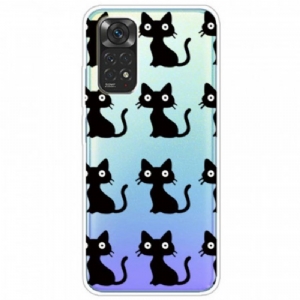 Handyhülle Für Xiaomi Redmi Note 11 / 11S Mehrere Schwarze Katzen