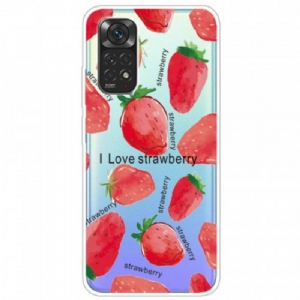 Hülle Für Xiaomi Redmi Note 11 / 11S Erdbeeren / Ich Liebe Erdbeeren