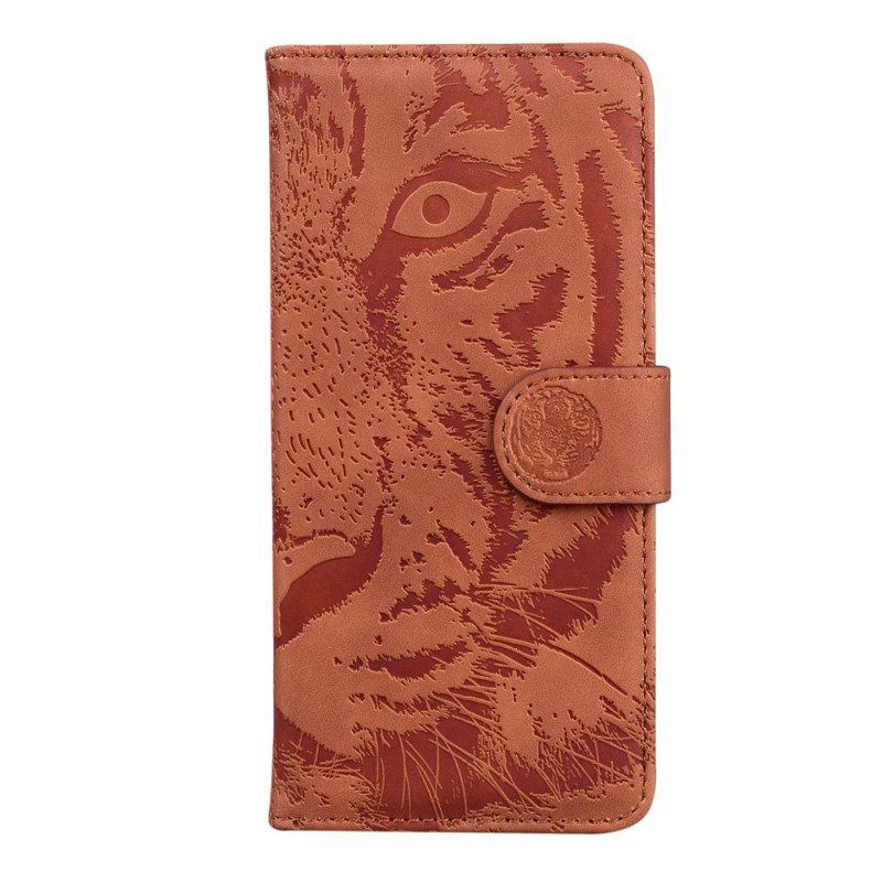 Lederhüllen Für Xiaomi Redmi Note 11 / 11S Tiger-gesichtsdruck