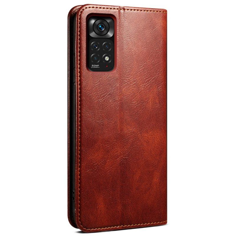 Schutzhülle Für Xiaomi Redmi Note 11 / 11S Flip Case Gewachstes Kunstleder