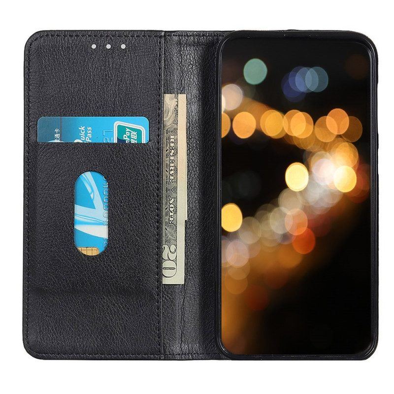 Schutzhülle Für Xiaomi Redmi Note 11 / 11S Flip Case Litschi-spaltleder-textur