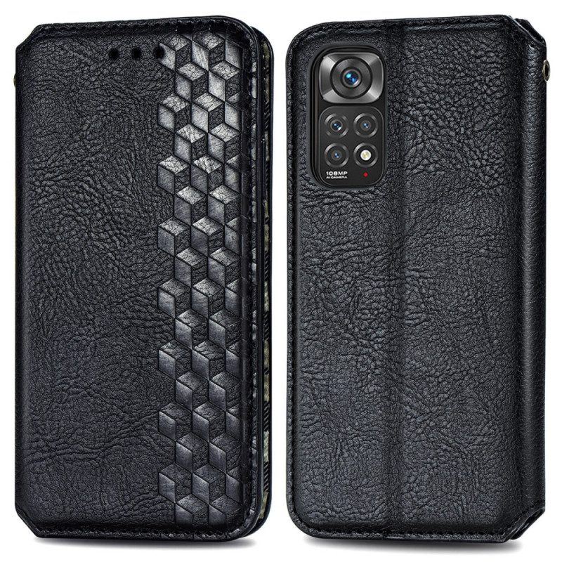 Schutzhülle Für Xiaomi Redmi Note 11 / 11S Flip Case Rautenstruktur In Lederoptik