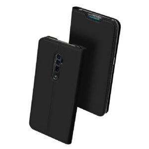 Flip Case Für Oppo Reno 10x Zoom Business Kunstleder - Schwarz