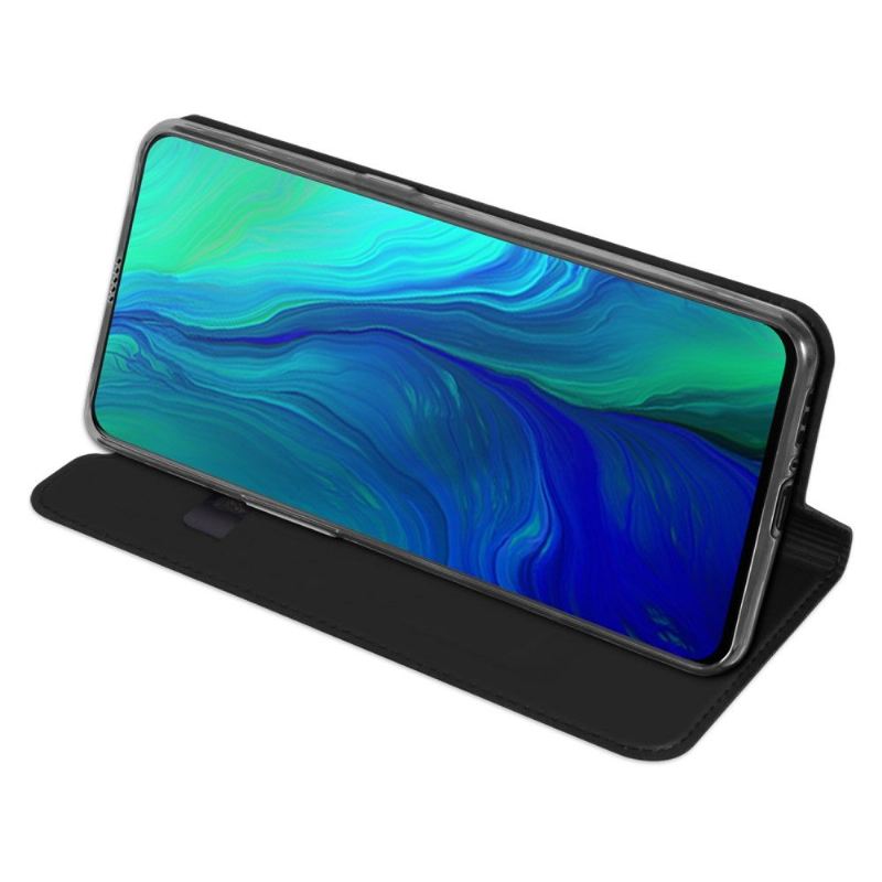 Flip Case Für Oppo Reno 10x Zoom Business Kunstleder - Schwarz