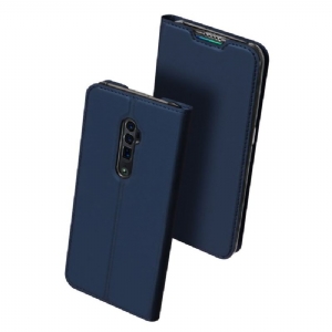 Lederhüllen Für Oppo Reno 10x Zoom Business Kunstleder - Marineblau