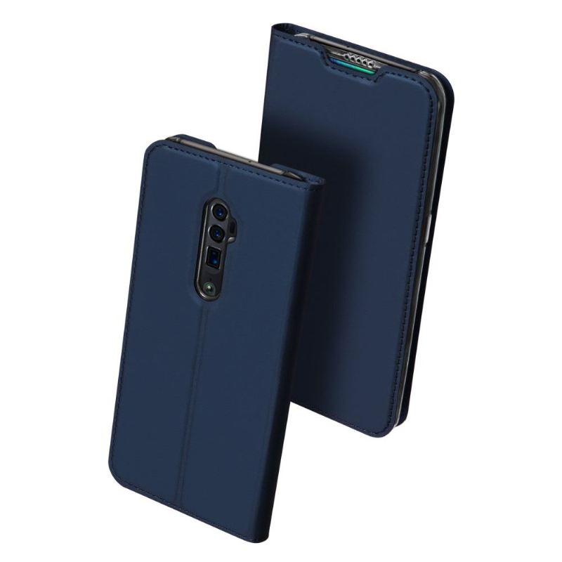 Lederhüllen Für Oppo Reno 10x Zoom Business Kunstleder - Marineblau