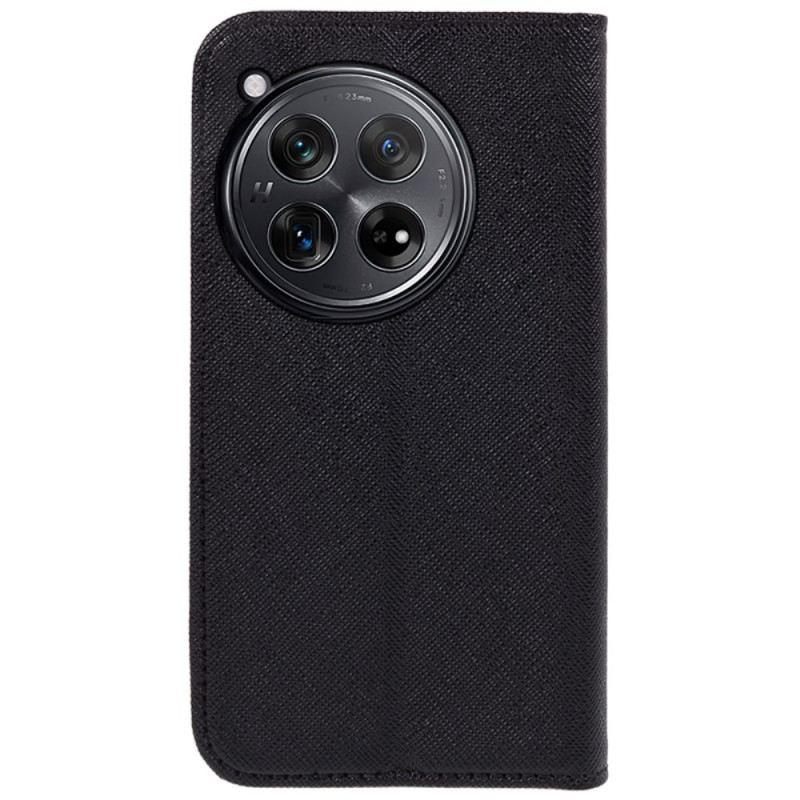 Flip Case Für Oneplus 12 5g Kreuztextur