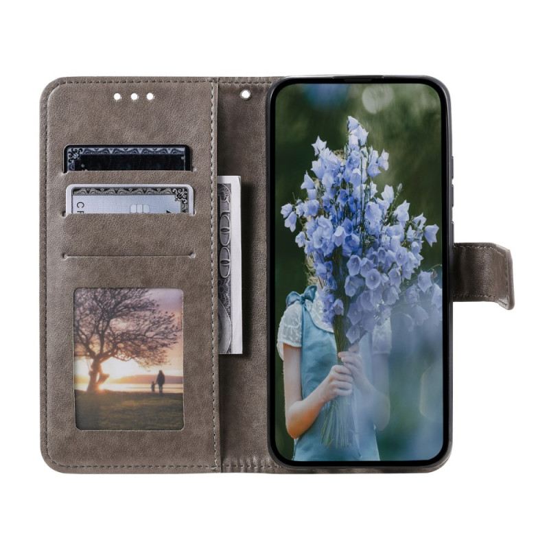 Lederhüllen Oneplus 12 5g Blumenmandala Mit Schlüsselband