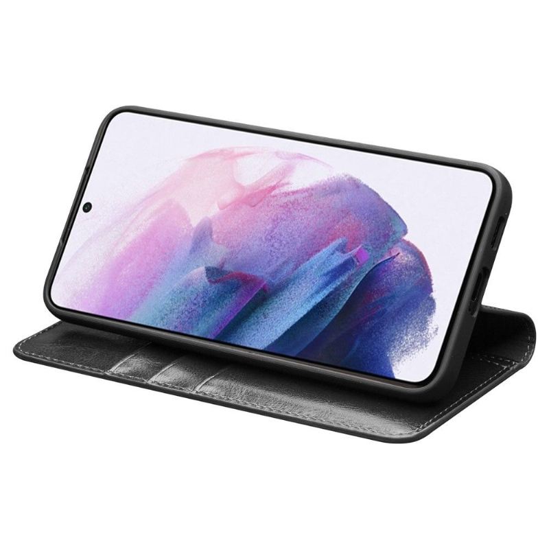 Flip Case Für Samsung Galaxy S22 Plus 5G Handgefertigtes Echtleder