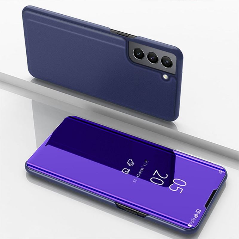 Hülle Für Samsung Galaxy S22 Plus 5G Anti-Sturz Flip Case Spiegeleffekt