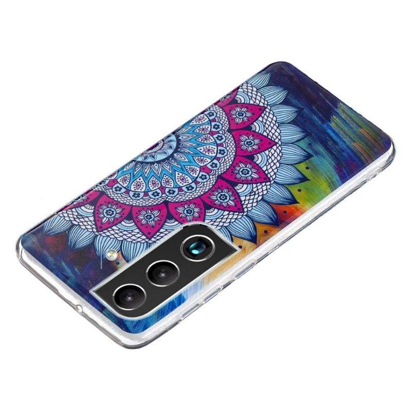 Hülle Für Samsung Galaxy S22 Plus 5G Leuchtendes Buntes Mandala