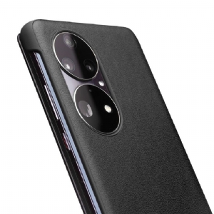 Lederhüllen Für Huawei P50 Pro Flip Case Lederfenster