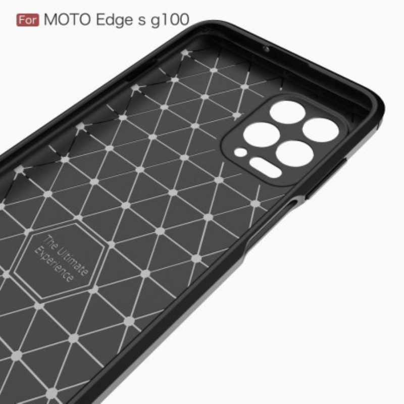 Hülle Für Moto G100 Gebürstete Kohlefaser