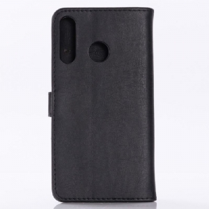 Case Für Huawei P40 Lite E Flip Case Retro-ledereffekt - Schwarz