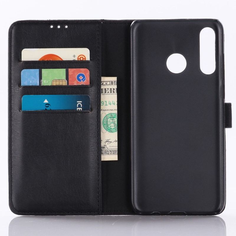 Case Für Huawei P40 Lite E Flip Case Retro-ledereffekt - Schwarz