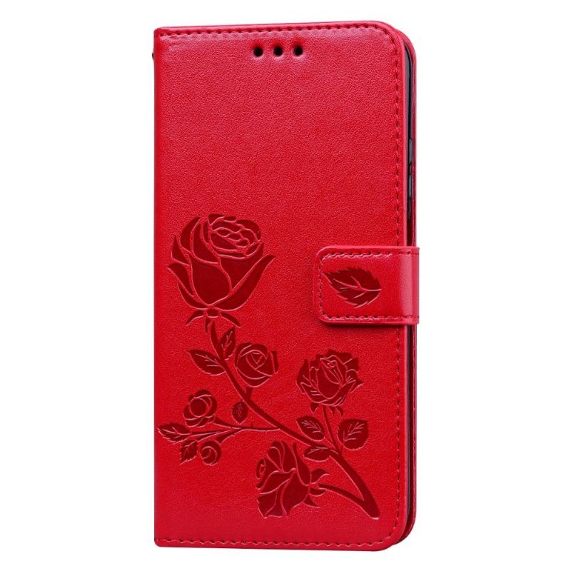 Flip Case Für Huawei P40 Lite E Rose Geprägt