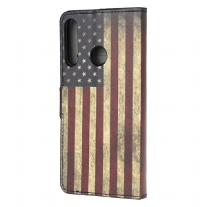 Flip Case Für Huawei P40 Lite E Vintage Amerikanische Flagge