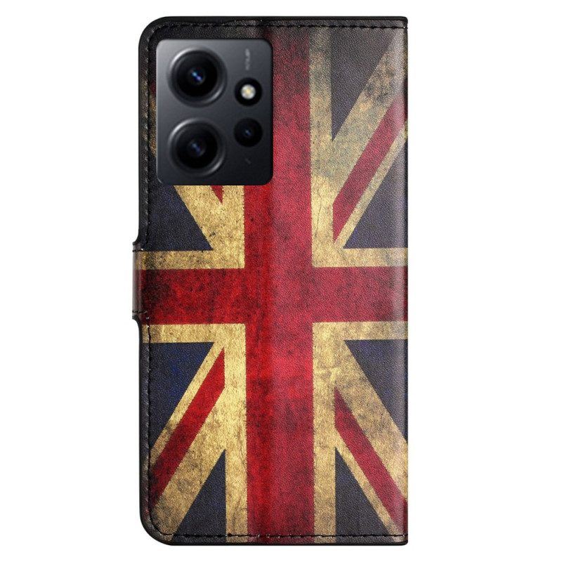 Flip Case Für Xiaomi Redmi Note 12 4G Englische Flagge