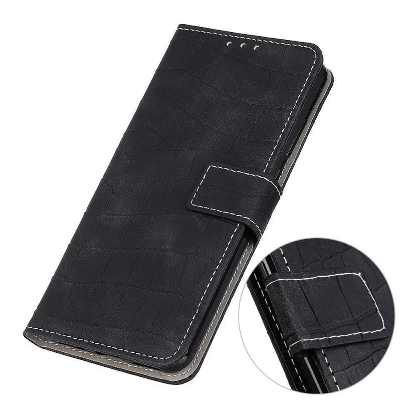 Flip Case Für Xiaomi Redmi Note 12 4G Krokodil