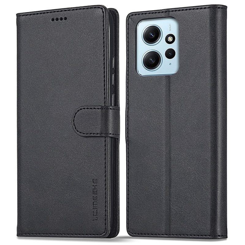 Flip Case Für Xiaomi Redmi Note 12 4G Ledereffekt Lc.imeeke