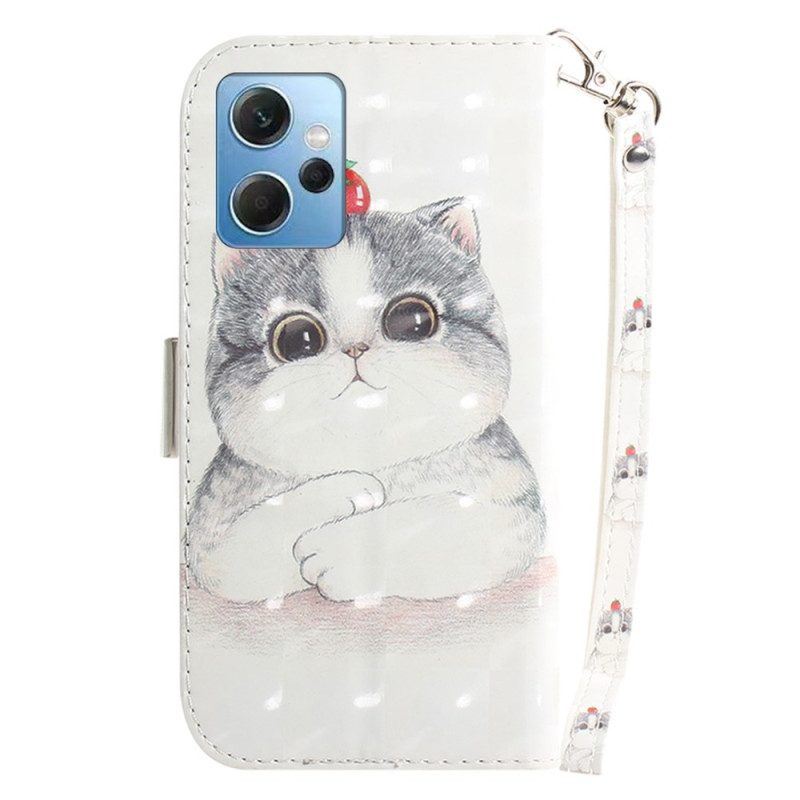 Flip Case Für Xiaomi Redmi Note 12 4G Mit Kordel Original Tanga-katze