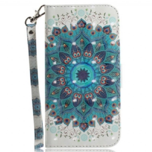 Flip Case Für Xiaomi Redmi Note 12 4G Mit Kordel Riemchen-mandala