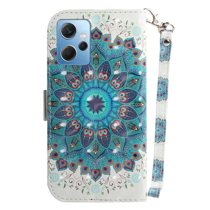 Flip Case Für Xiaomi Redmi Note 12 4G Mit Kordel Riemchen-mandala