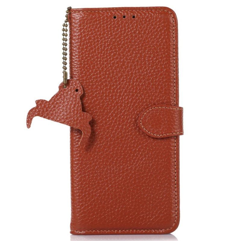 Flip Case Für Xiaomi Redmi Note 12 4G Rfid Aus Echtem Leder