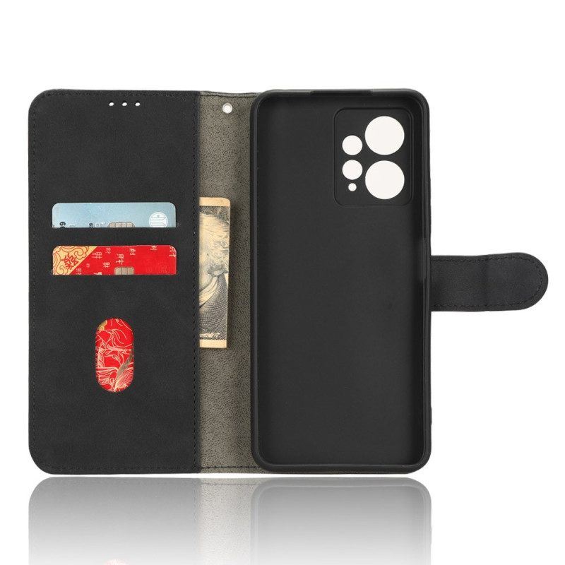 Flip Case Für Xiaomi Redmi Note 12 4G Schlichter Lederstil