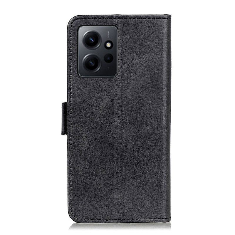 Lederhüllen Für Xiaomi Redmi Note 12 4G Doppelter Verschluss