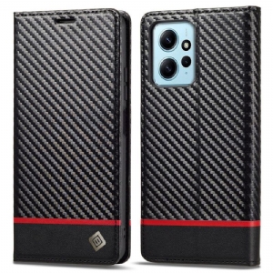 Schutzhülle Für Xiaomi Redmi Note 12 4G Flip Case Kohlefaser Lc.imeeke