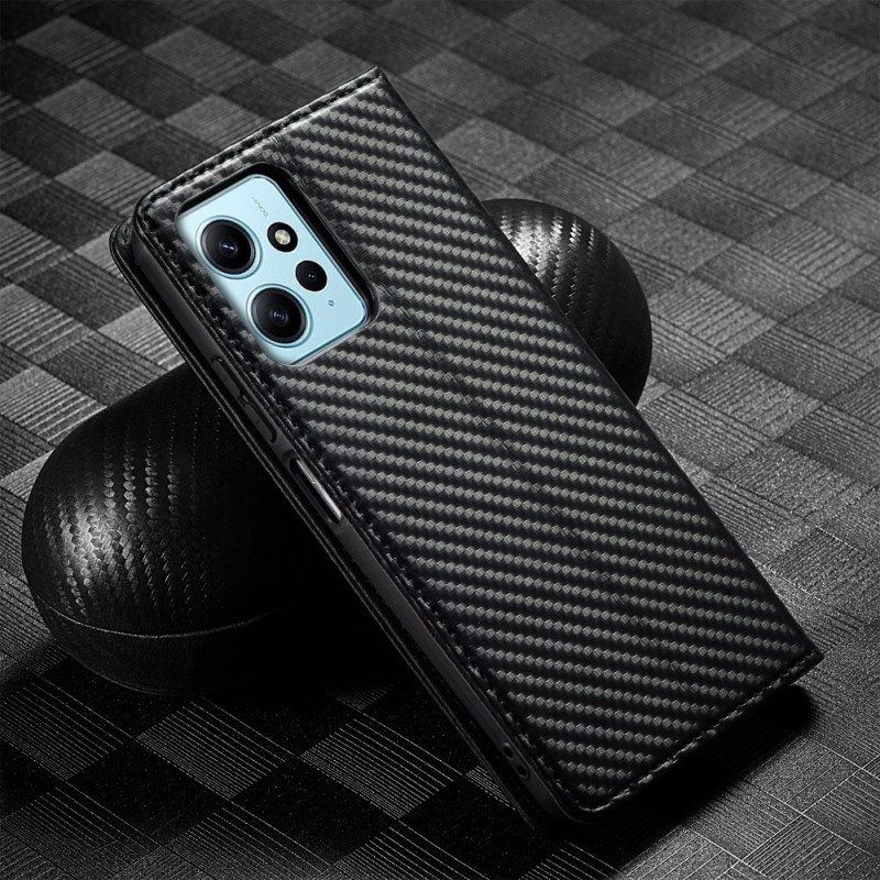 Schutzhülle Für Xiaomi Redmi Note 12 4G Flip Case Kohlefaser Lc.imeeke