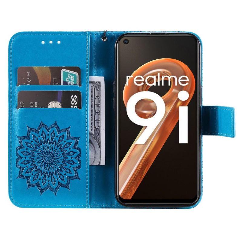 Lederhüllen Für Realme 9i Mit Kordel Sonnenblume