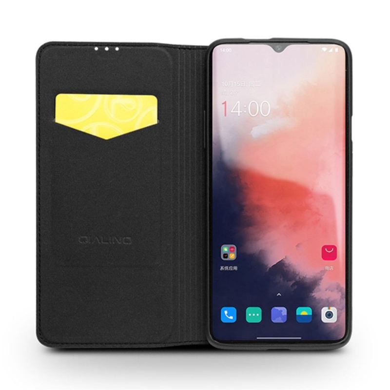 Case Für OnePlus 7T Pro Klassisches Handgefertigtes Echtleder