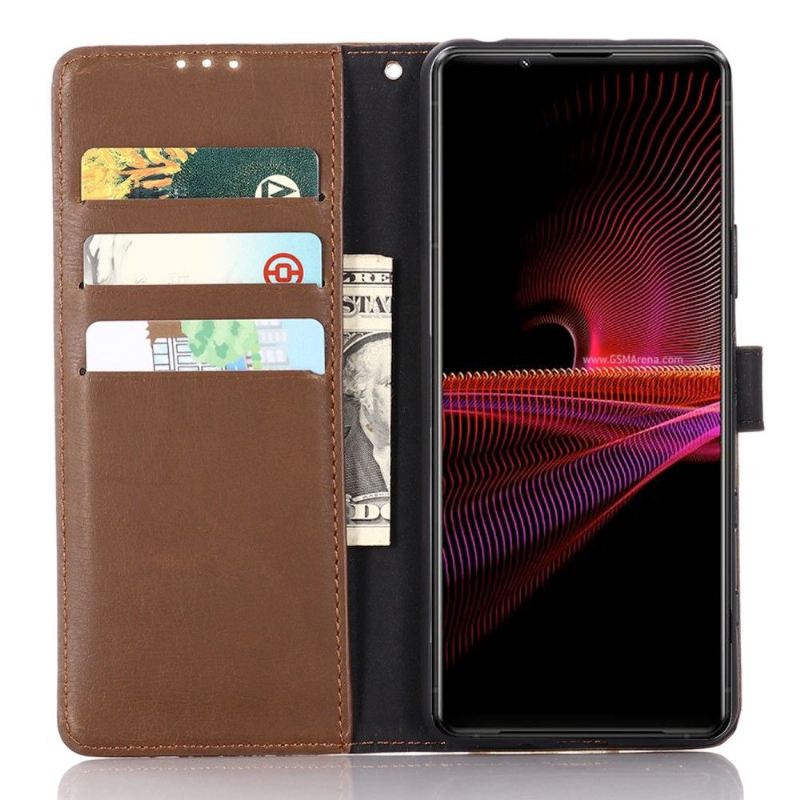 Case Für Sony Xperia 1 III Flip Case Retro-folio Aus Kunstleder