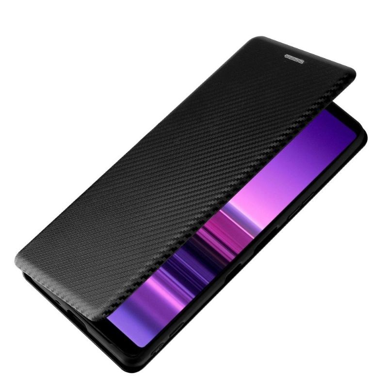 Flip Case Für Sony Xperia 1 III Kunstleder Im Kohlefaser-stil