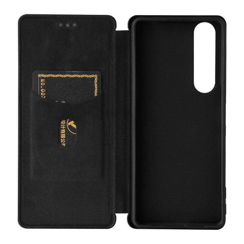 Flip Case Für Sony Xperia 1 III Kunstleder Im Kohlefaser-stil