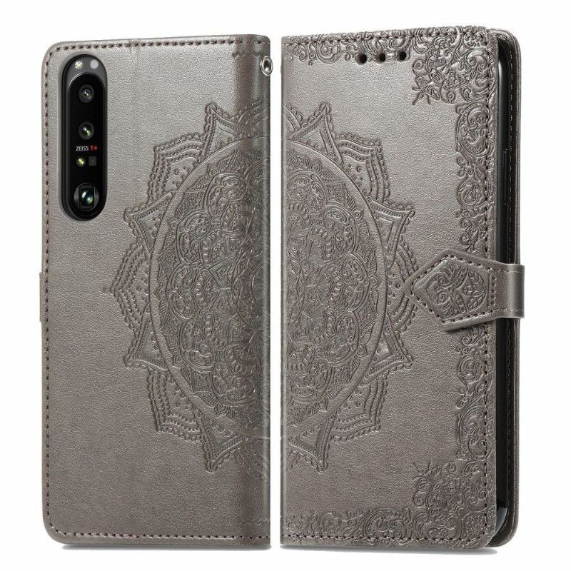 Flip Case Für Sony Xperia 1 III Relief-mandala