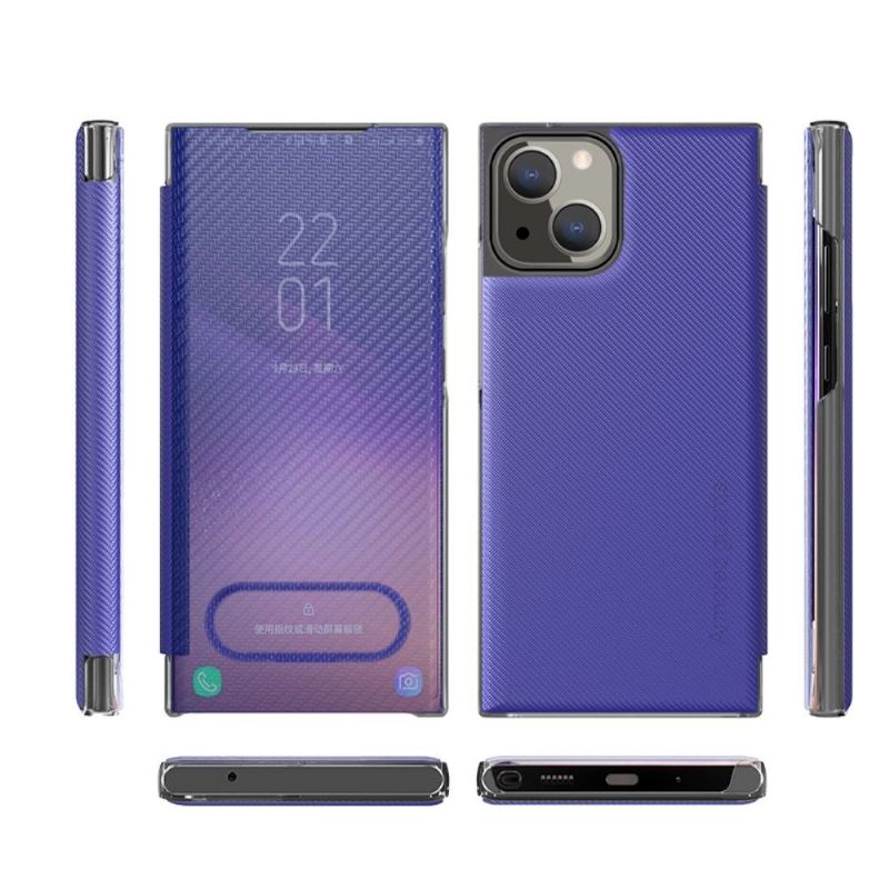 Handyhülle Für Samsung Galaxy M12 Schutzhülle Flip Case Kohlefaser