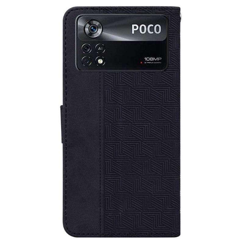 Case Für Poco X4 Pro 5G Flip Case Folio-streifen Aus Kunstleder