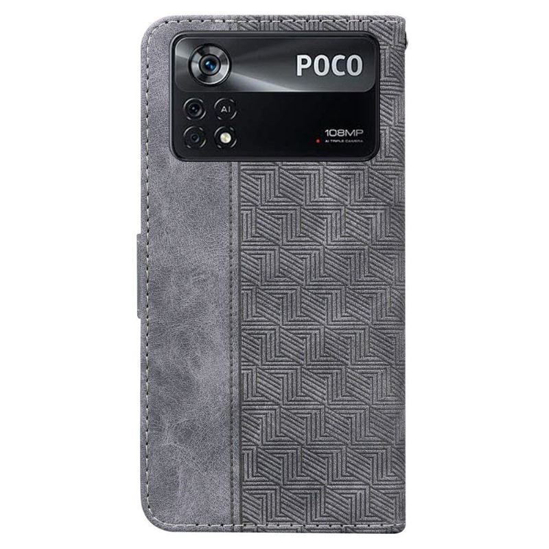 Case Für Poco X4 Pro 5G Flip Case Folio-streifen Aus Kunstleder